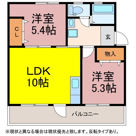 グリュック牧野の物件間取画像